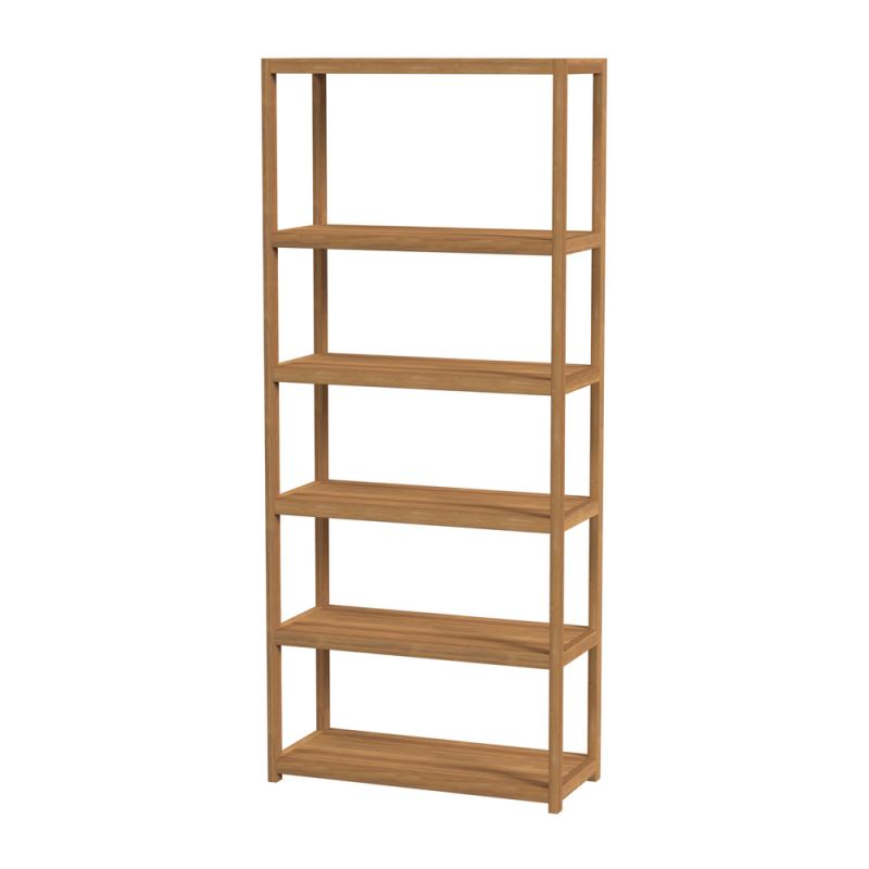 Butler Specialty Company - Lark 75 in. H x 30 in. W Wood 5 Tier Etagere Bookcase, Light Brown - 5702312