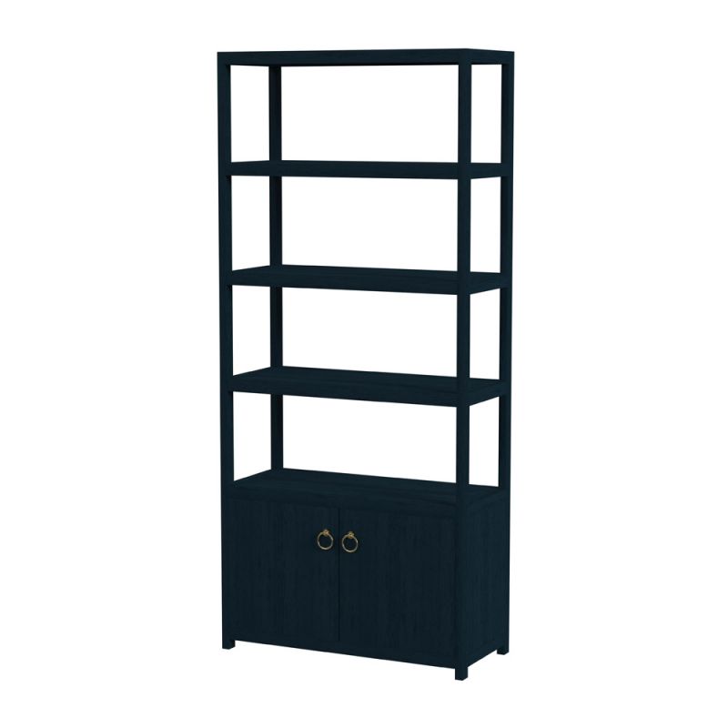 Butler Specialty Company - Lark  72 in. H x 32 in. W Wood 4 Tier Etagere Bookcase, Navy Blue - 5674291