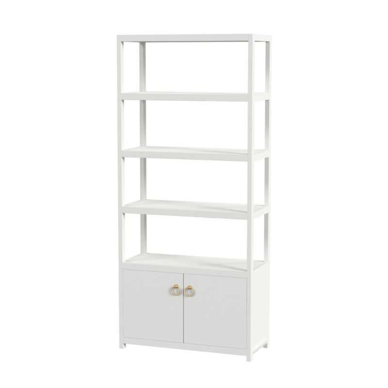 Butler Specialty Company - Lark  72 in. H x 32 in. W Wood 4 Tier Etagere Bookcase, White - 5674304