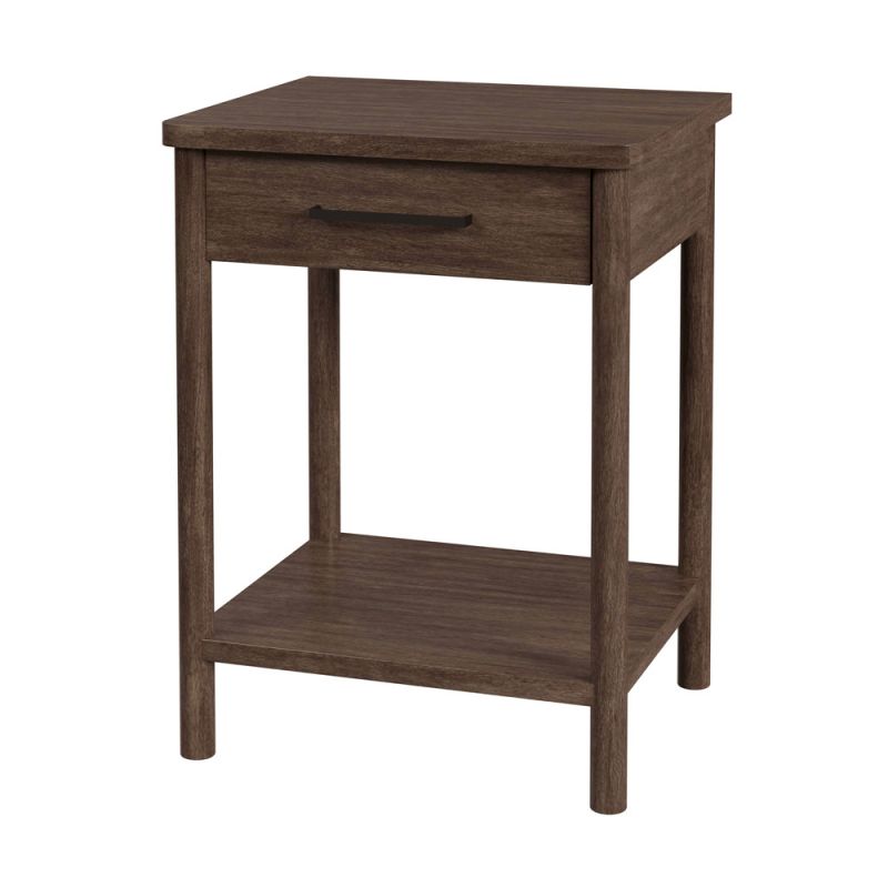 Butler Specialty Company - Lennon 21 in. W Rectangular 1 Drawer Wood Rounded Leg Nightstand, Brown - 5756474