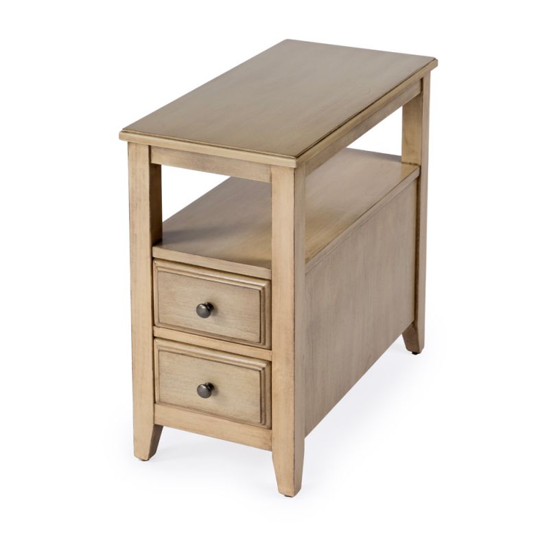 Butler Specialty Company - Marcus 12 in. W Rectangular Wood 2 Drawer Side Table with Storage, Tan/Beige - 6191424