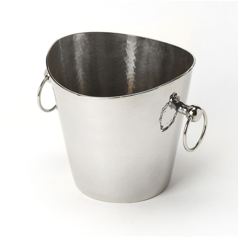 Butler Specialty Company - Hors D'oeuvres - Mendocino 7.5 in. W Hammer Stainless Steel Wine Bucket, Silver - 6194016