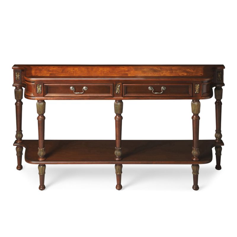 Butler Specialty Company - Merrion 60 in. W Rectangular Wood 2 Drawer Console Table, Dark Brown - 872030