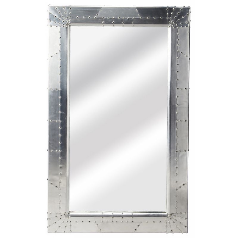 Butler Specialty Company - Midway Aviator - Midway 51 in. H x 30 in. W Rectangular Metal Aviator Themed Wall Mirror, Silver - 5118330