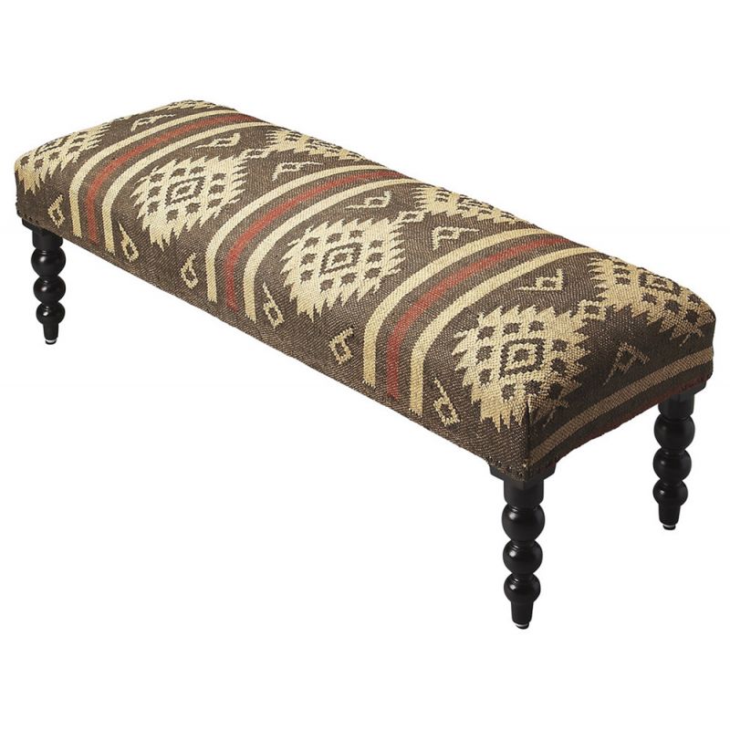 Butler Specialty Company - Navajo 48 in. W Rectangular Jute Upholstered & Wood Bench, Assorted - 4288999