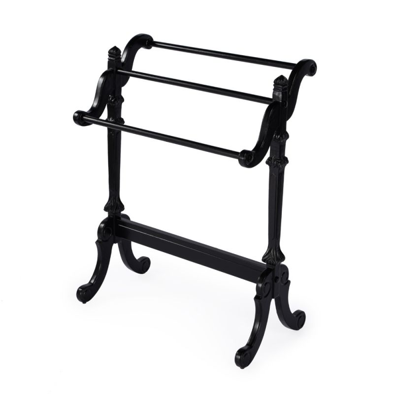 Butler Specialty Company - Newhouse 37.25 in. H x 29.25 in. W Rectangular Wood Blanket Stand, Black - 1910111