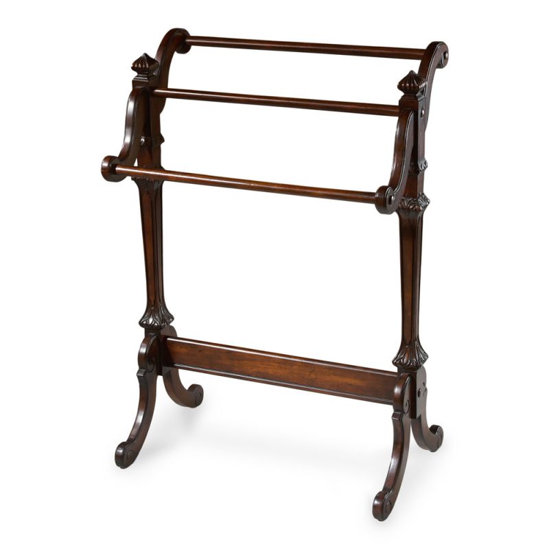 Butler Specialty Company - Newhouse 37.25 in. H x 29.25 in. W Rectangular Wood Blanket Stand, Dark Brown - 1910024