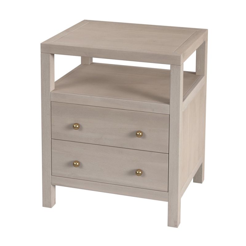 Butler Specialty Company - Nora 21 in. W 2 Drawer Wood Nightstand, Taupe - 5734450