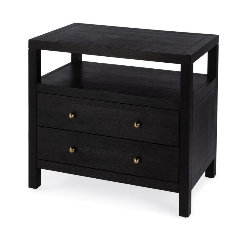 Butler Specialty Company - Nora 28 in. W 2 Drawer Wood Nightstand, Coffee - 5732451