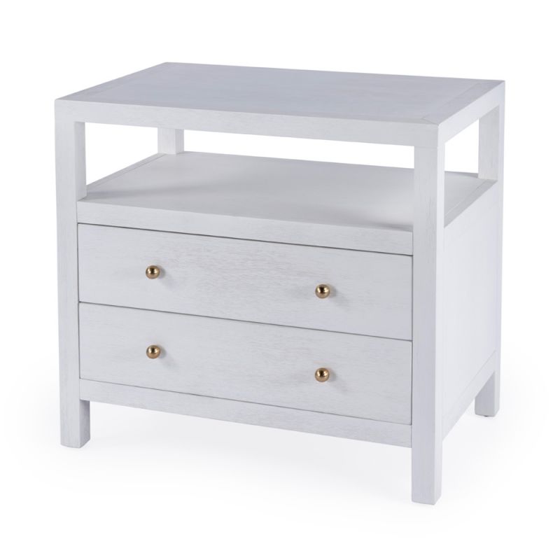 Butler Specialty Company - Nora 28 in. W 2 Drawer Wood Nightstand, White - 5732477