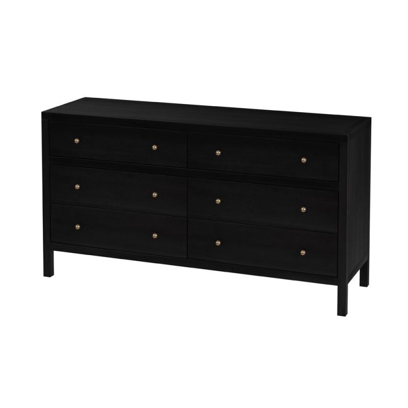 Butler Specialty Company - Nora 60 in. W 6 Drawer Wood Dresser, Coffee - 5733451