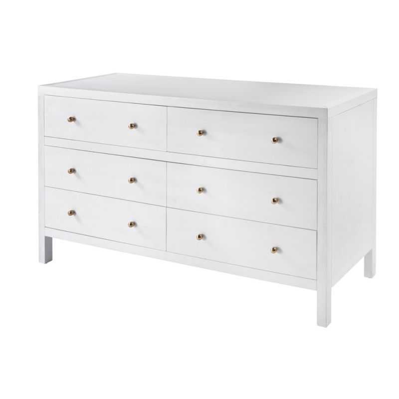 Butler Specialty Company - Nora 60 in. W 6 Drawer Wood Dresser, White - 5733477