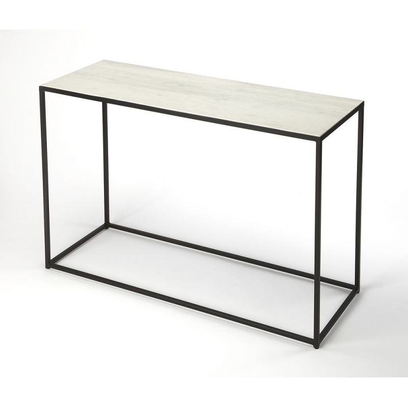 Butler Specialty Company - Phinney 43.5 in. W Rectangular Marble & Metal Console Table, Multi-Color - 9387389