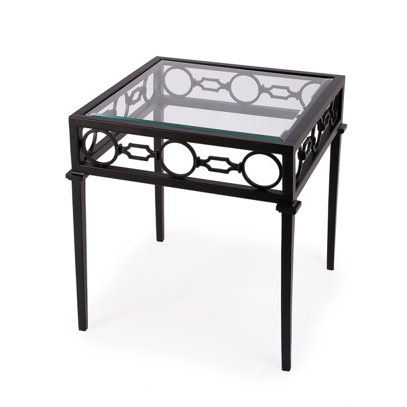 Butler Specialty Company - Southport Indoor/Outdoor 22.25 in. W Square Iron End Table, Black - 5664437