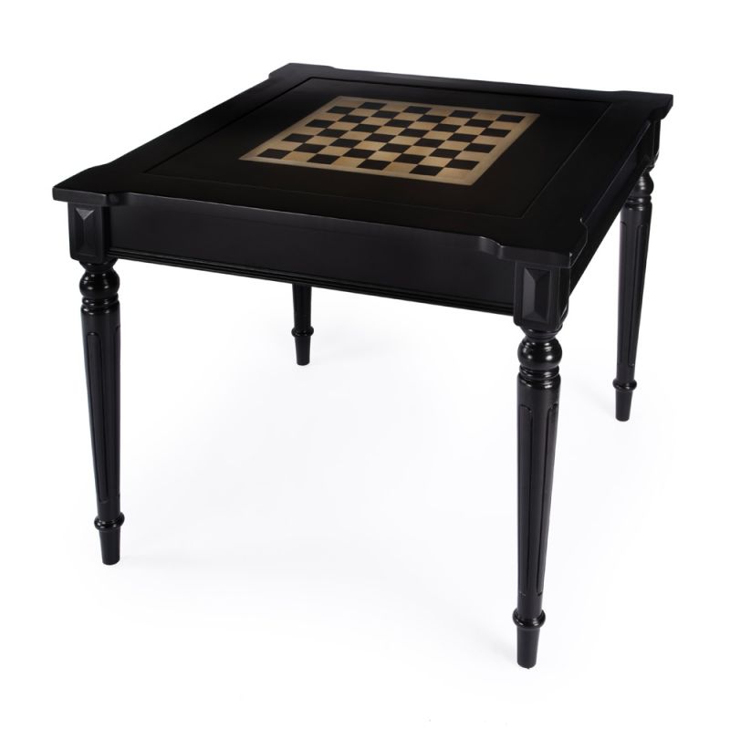 Butler Specialty Company - Vincent 36 in. W Square Wood Multi-Game Card Table, Black - 837111