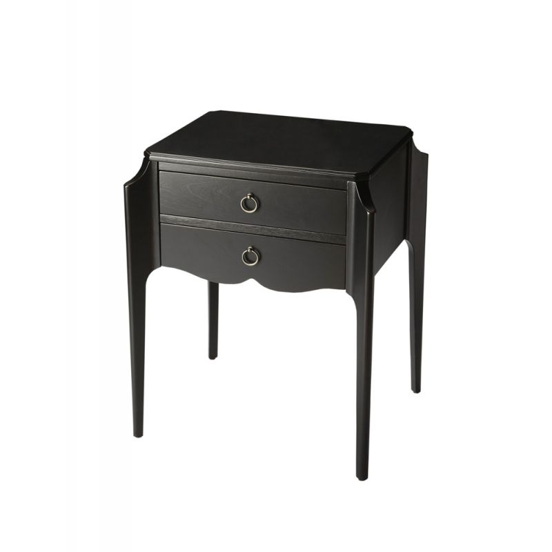 Butler Specialty Company - Wilshire 22 in. W Rectangular Wood 2 Drawer End Table, Black - 7016111