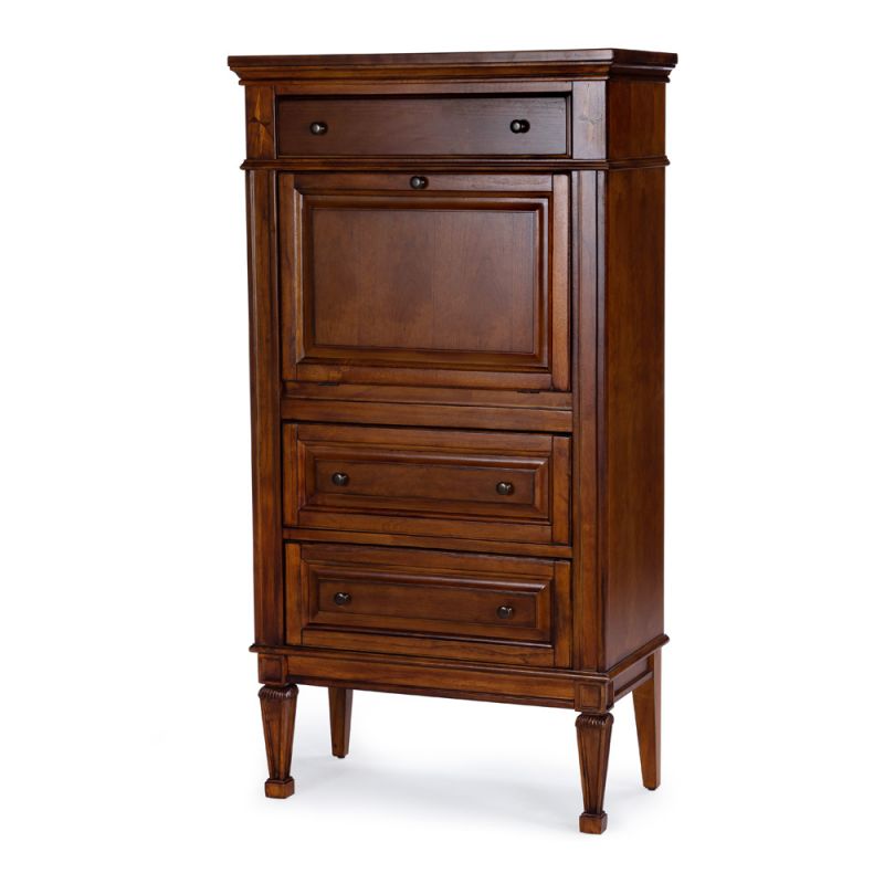 Butler Specialty Company - Wordsworth 52 in. H x 27.75 in. W Wood 5 Drawer Secretary Desk, Medium Brown - 2126101