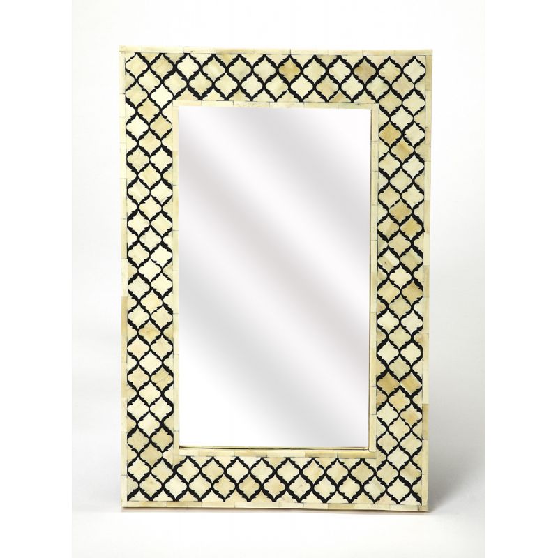 Butler Specialty Company - Yasmin Bone Inlay Wall Mirrored, Off-White - 5202318