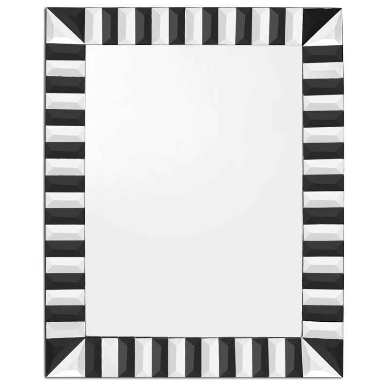 Camden Isle - Clear and Black Waves Mirror - 86329