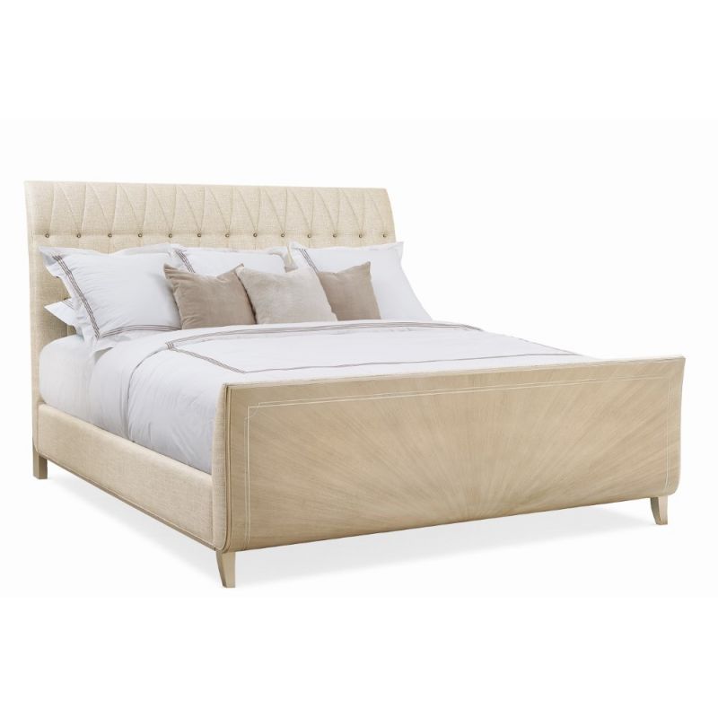 Caracole - Classic Diamond Jubilee Tufted Sleigh Queen Bed - CLA-018-101_CLOSEOUT