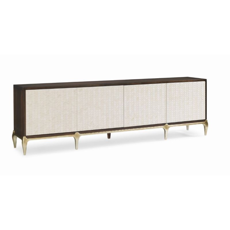 Caracole - Classic For Your Viewing Pleasure - Media Cabinet with Brass Feet - CON-CLOSTO-072