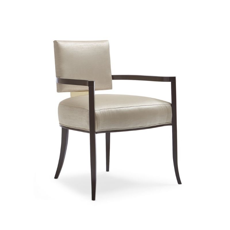 Caracole - Classic Reserved Seating Arm - Dining Chair with Gold Metal Accents - CLA-016-275