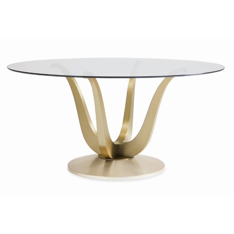 Caracole - Classic Rounding Up Glass Top Dining Table - CLA-018-204