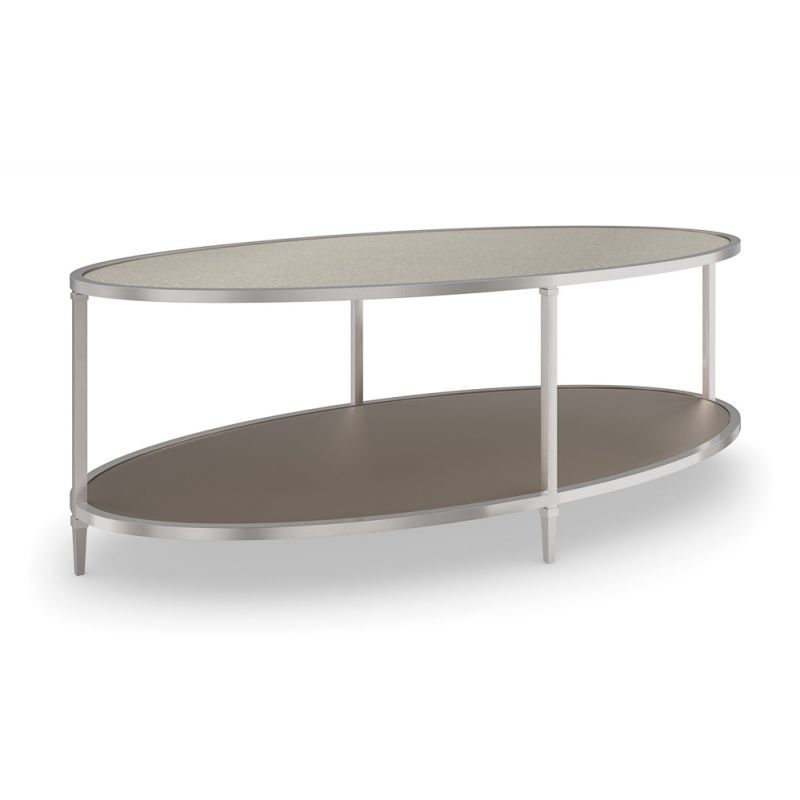 Caracole - Classic Shimmer Oval Cocktail Table - CLA-423-409