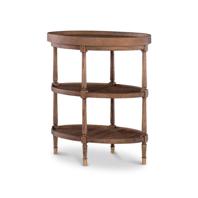 Century Furniture - Grand Tour Furniture Distressed and aged natural finish Andrews Chairside Table Weathered - SF5963-WE