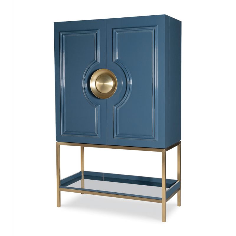 Century Furniture - Cadence Blue Bar Cabinet - Blue - CAB-462