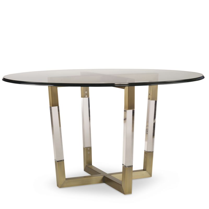 Century Furniture - Brass/Acrylic Base - With Glass Top 48