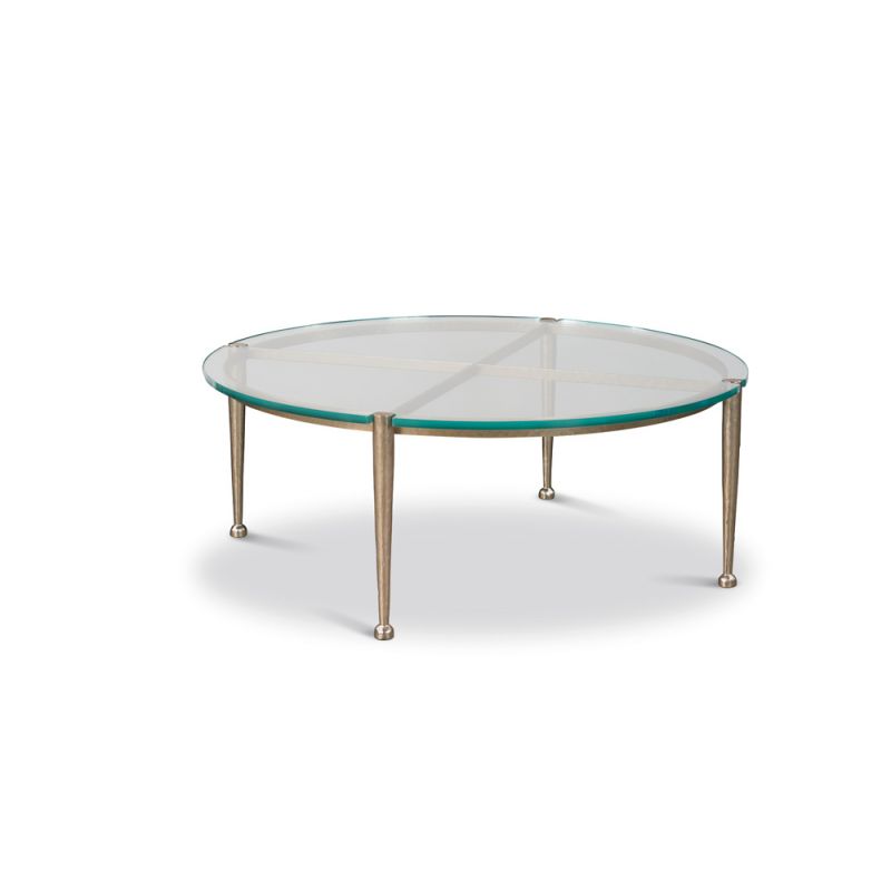 Century Furniture - Cadence Champagne Round Glass Top Cocktail Table - CAA-603