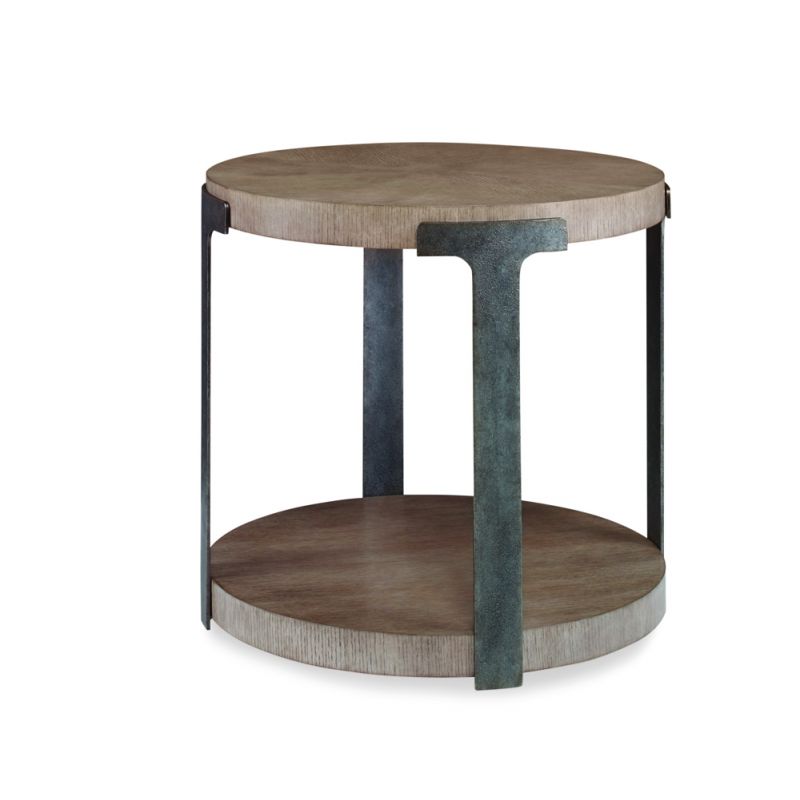 Century Furniture - Casa Bella - Sunburst Chairside Table (Timber Grey) - C5H-621