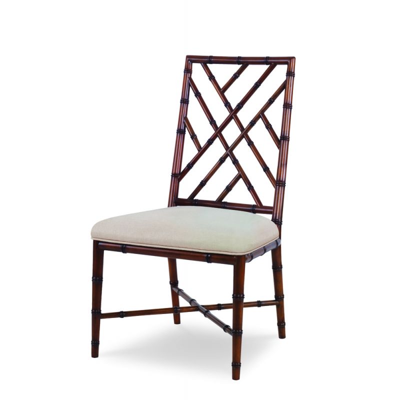 Century Furniture - Curate - Brighton Side Chair-Regency/Flax - CT2008S-RG-FL