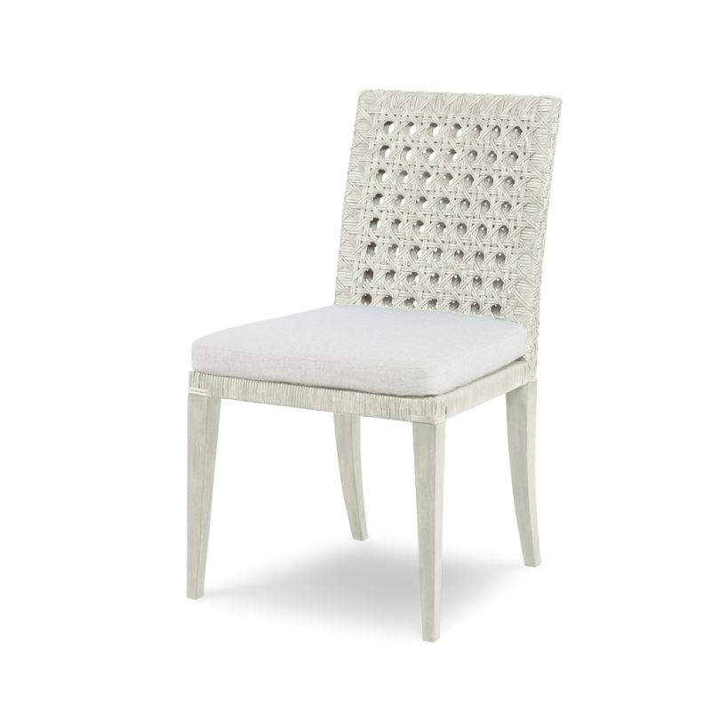 Century Furniture - Curate - Litchfield Side Chair-Peninsula/Flax - CT4001S-PN-FL