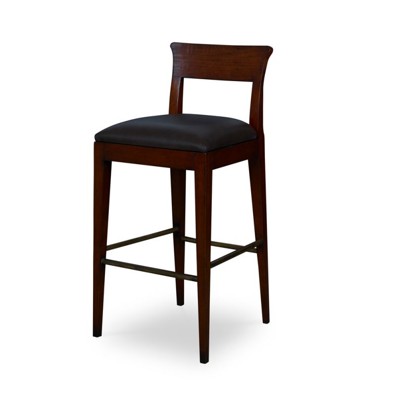 Century Furniture - Century Trading Company Brown, Black Easton Bar Stool - PLR-18151B-PECAN