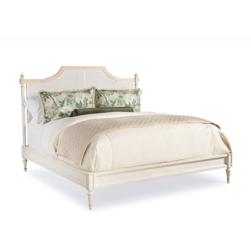 Century Furniture - Monarch White wash, Gold Emily Bed King - MN5879K