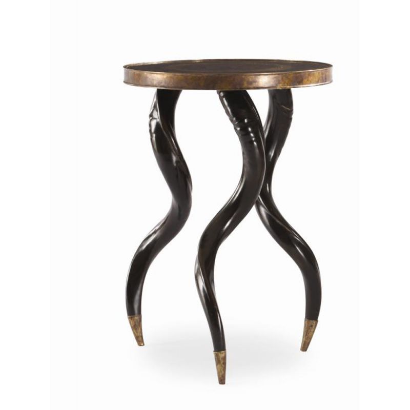Century Furniture - Faux Horn Ebony Chairside Table - SF5047