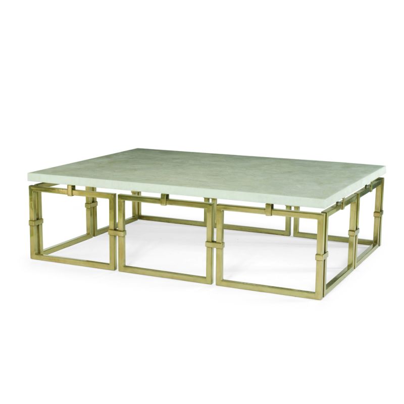 Century Furniture - Links Cocktail Table - Brass Base - SF5474