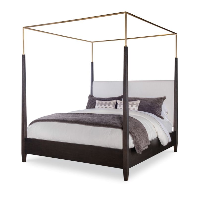 Century Furniture - Cadence Mocha Metal Canopy Poster Bed - King  - CA3-146