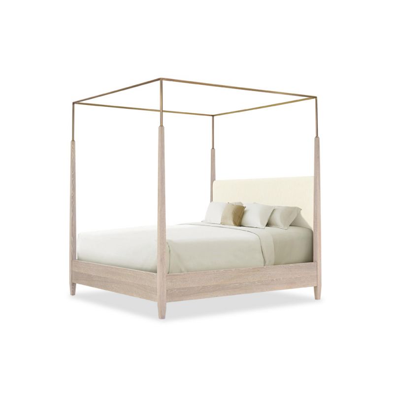 Century Furniture - Cadence Sand Cerused Metal Canopy Poster Bed - King  - CA2-146