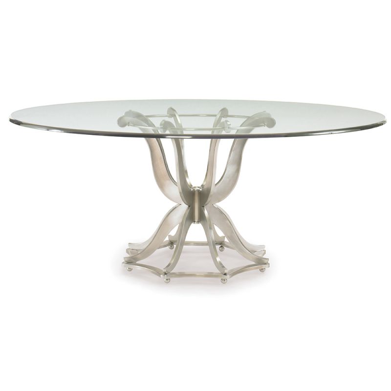 Century Furniture - Metal Dining Table Base With Glass top 48