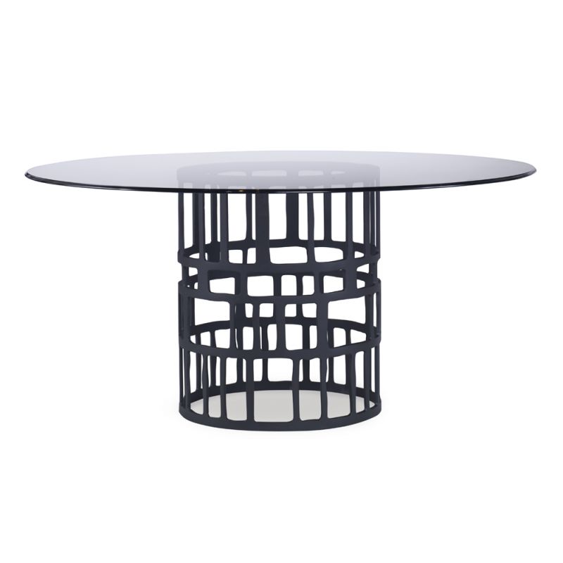 Century Furniture - Metal Dining Table Base With Glass Top 48