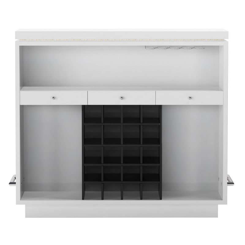 Chintaly - Baxter - Home Bar w/ Honeycomb Accent and Storage - BAXTER-BAR