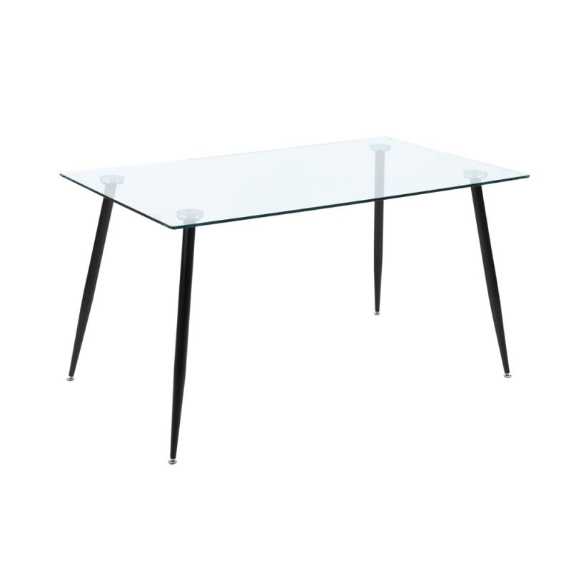 Chintaly - Bertha Contemporary Glass Top Dining Table - BERTHA-DT