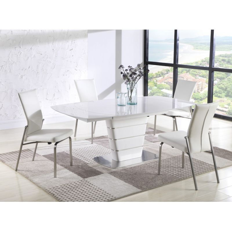 Chintaly - Charlotte 5 Pieces Dining Set Table With 4 Molly Side Chairs - CHARLOTTE-MOLLY-5PC