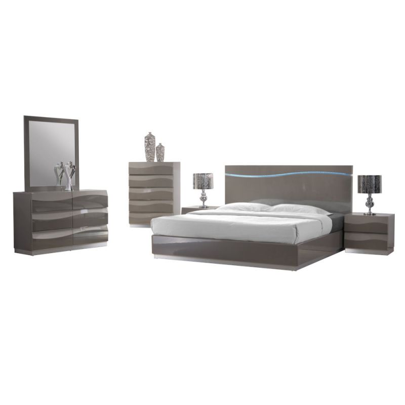 Chintaly - Delhi - Contemporary  King Size Bedroom Set - DELHI-KING-4PC