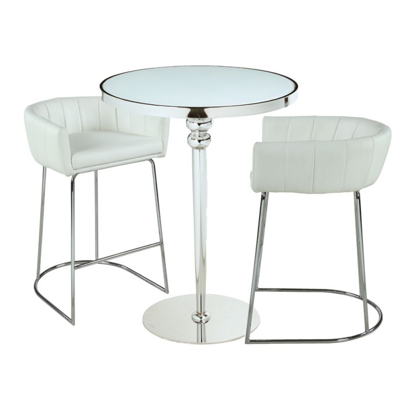 Chintaly - Denise Contemporary Pub Set with Counter Table & 2 Stools - DENISE-3PC