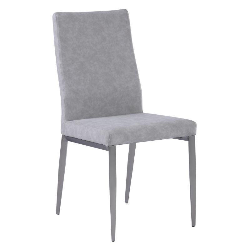 Chintaly - Desiree Contemporary Contour Back Chair in Grey (Set of 2) - DESIREE-SC-GRY