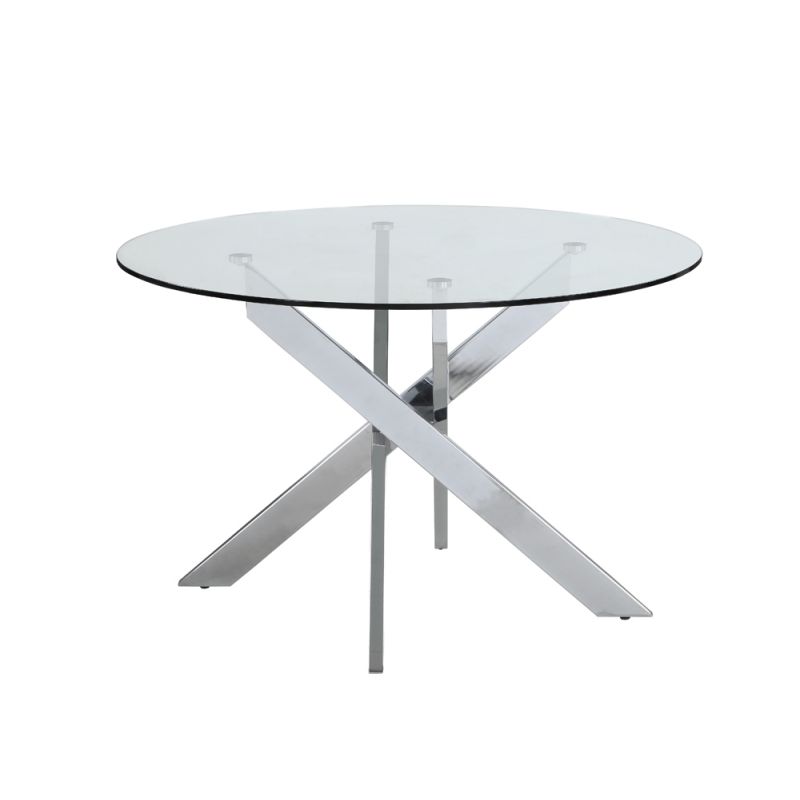 Chintaly - Dusty Round Glass Dining Table - DUSTY-DT